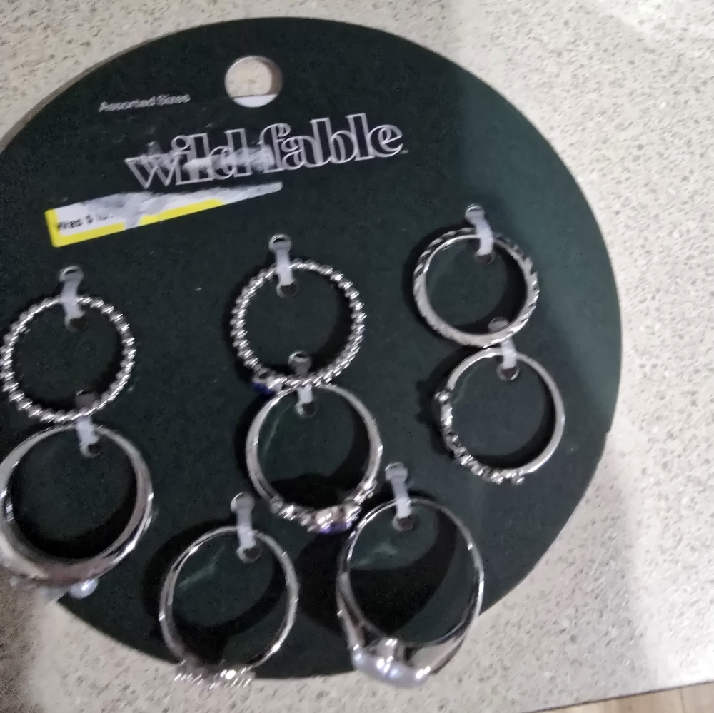 Wild Fable Silver Textured Rings - Assorted Sizes